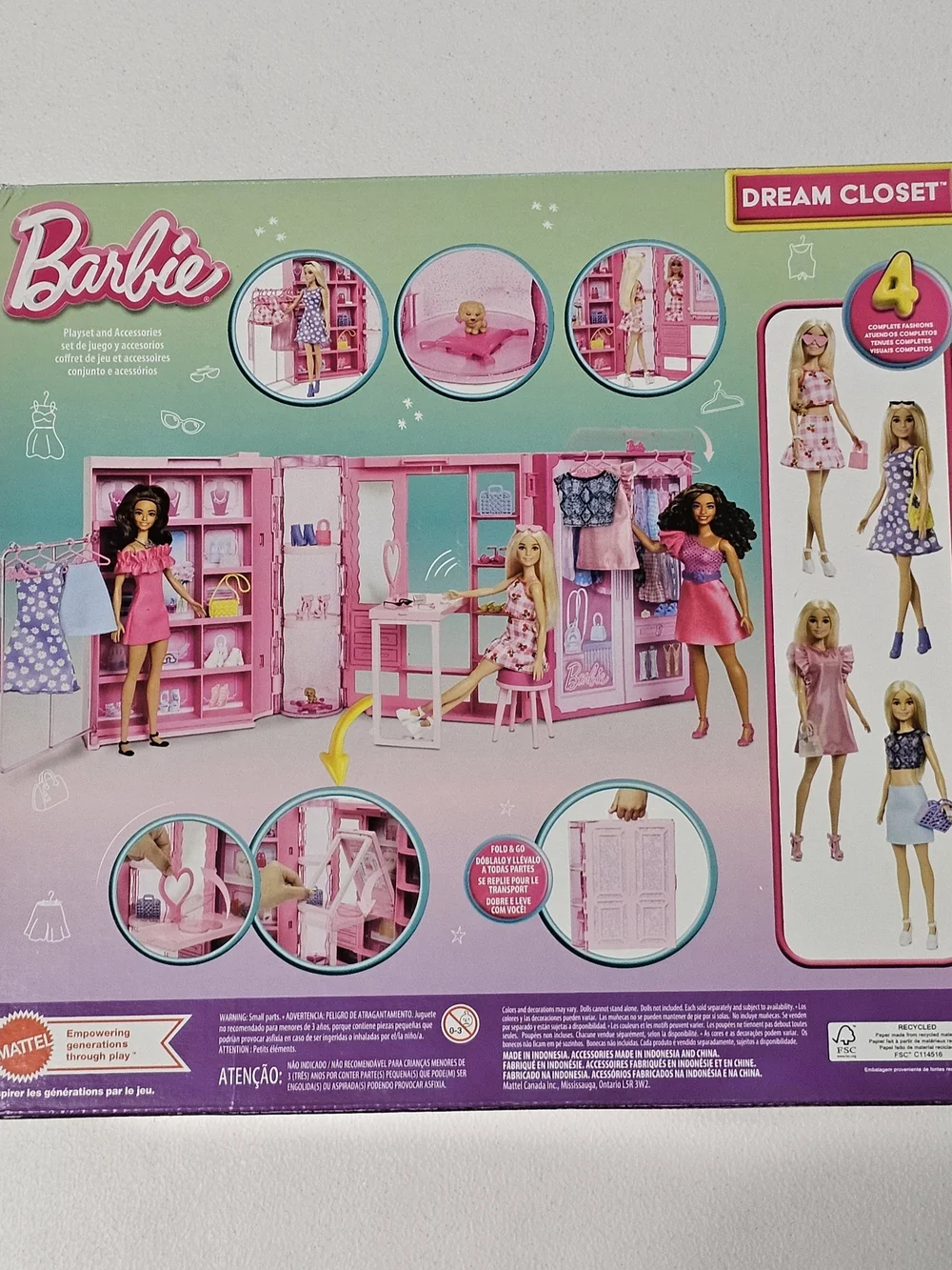 Barbie Pink Dream Closet Playset with Accessories